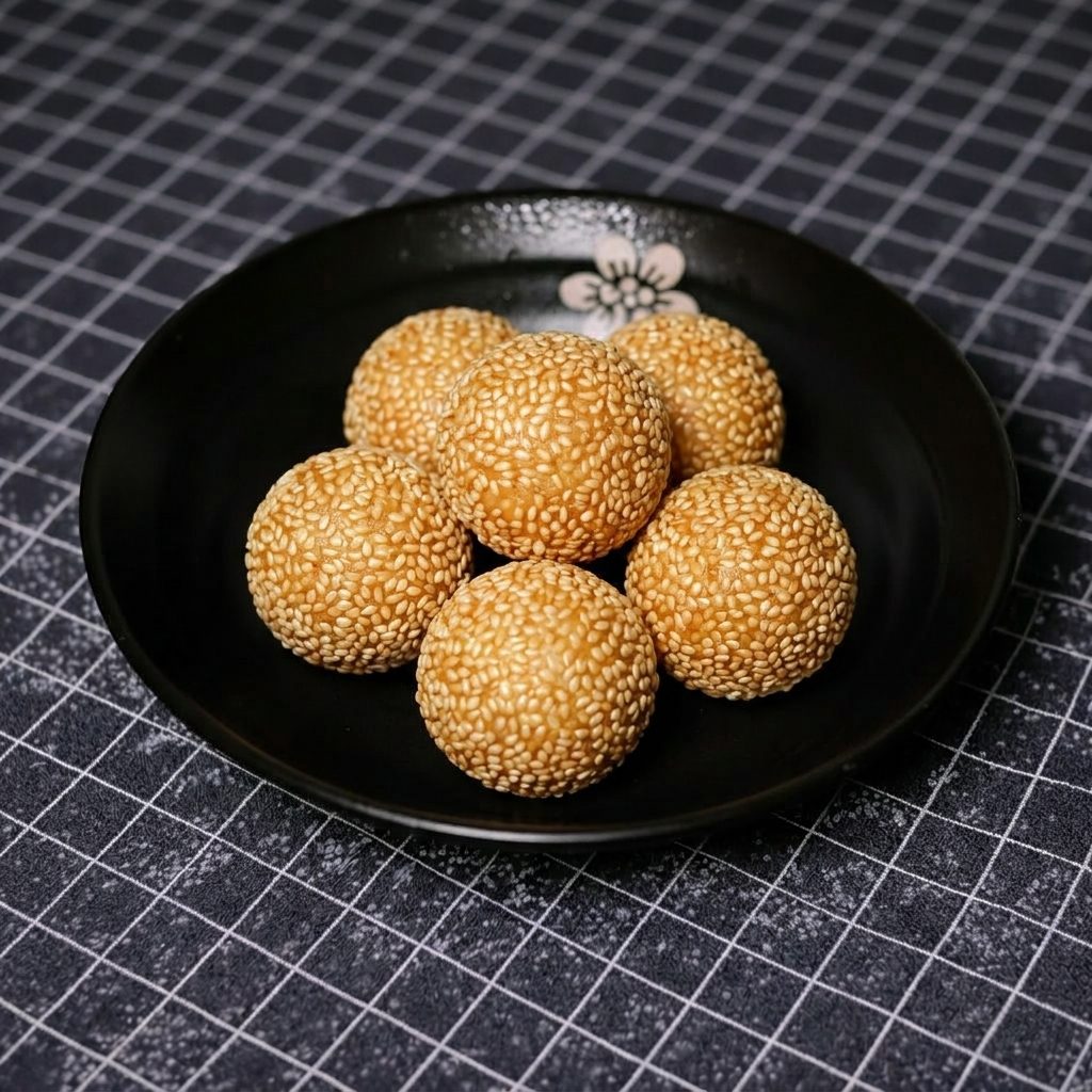 Crunchy Sesame Balls (ChengDu) 在成都的三个小闷墩儿.
